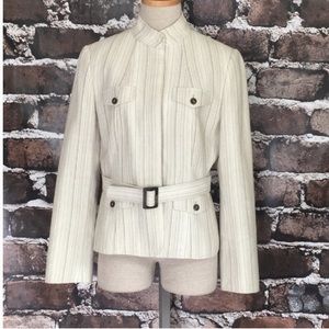 Isabella DeMarco Blazer Suit Coat Jacket Beige 6